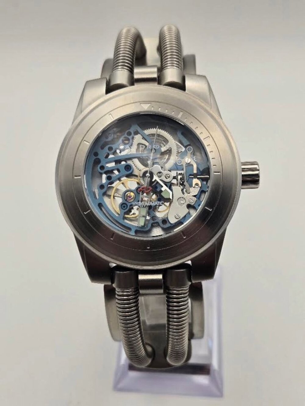 Rare Android Men's AD520BBU Hydraumatic G7 Skeleton Automatic Blue Watch AUTO